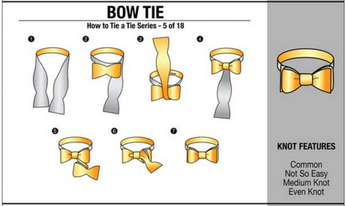 cara ikat tie bow tie knot