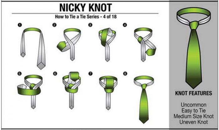 cara ikat tie nicky knot