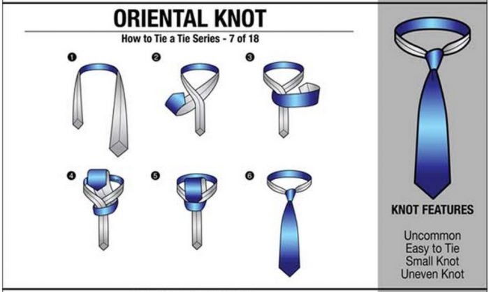 cara tie oriental knot