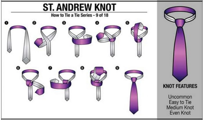 cara ikat tie st andrew knot